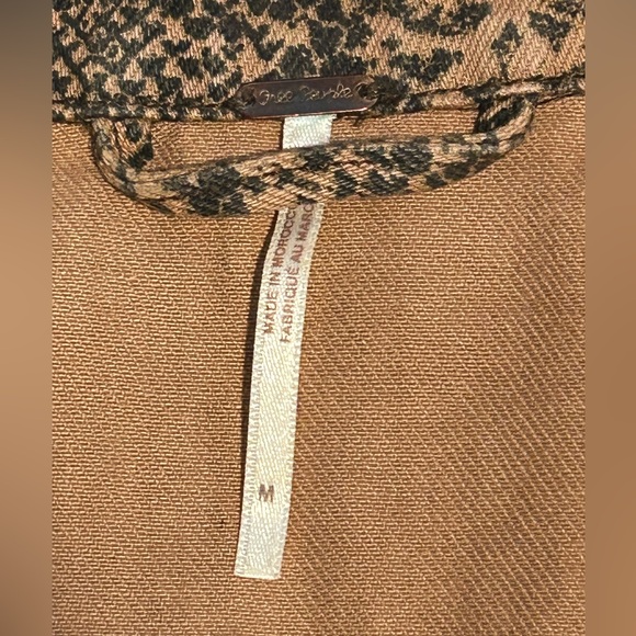 Free People Brown Snake Trucker Jacket - M - Picture 6 of 8